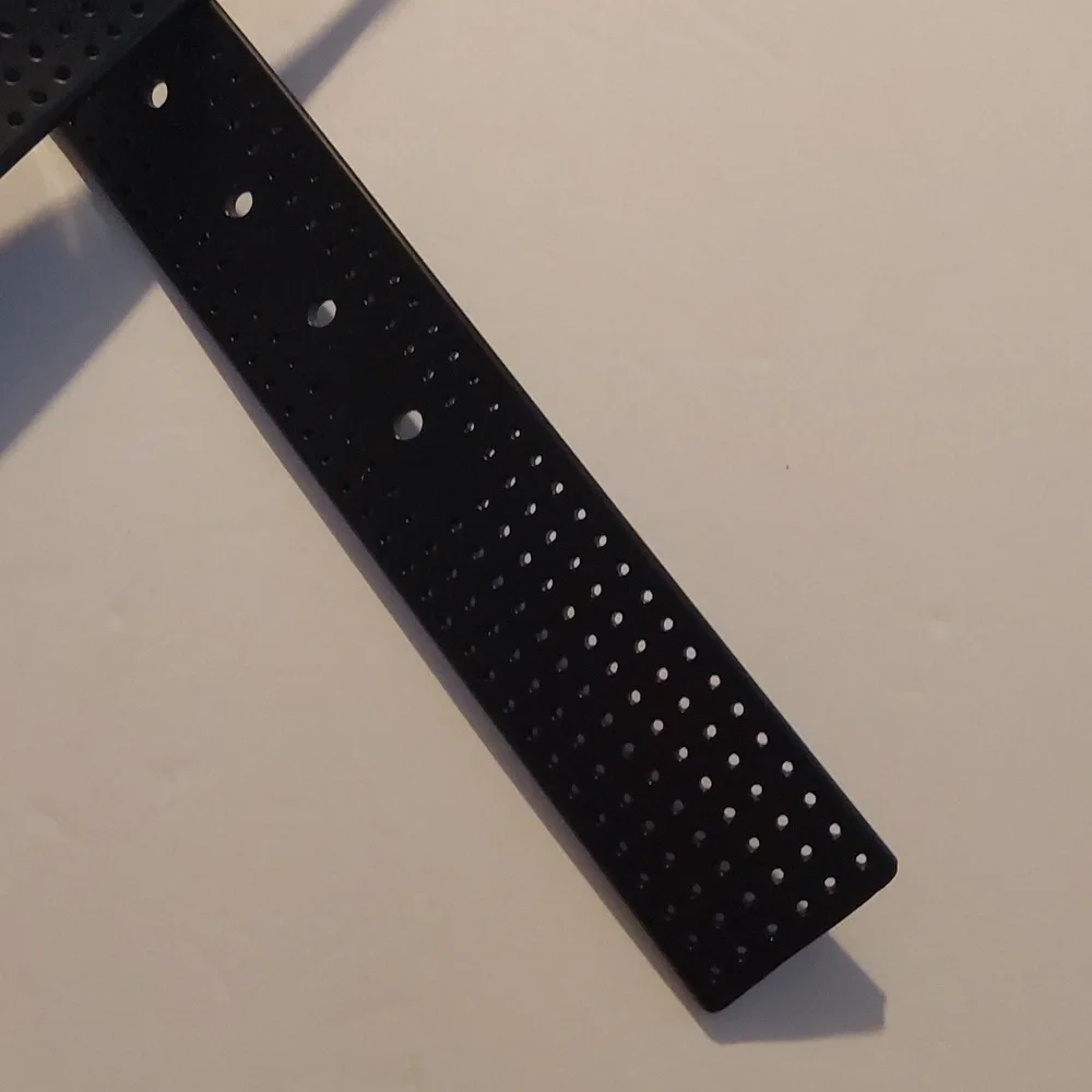 Women's Black Silicone Rubber Edgy MOD Silver Square Buckle Belt New Sz.S/M